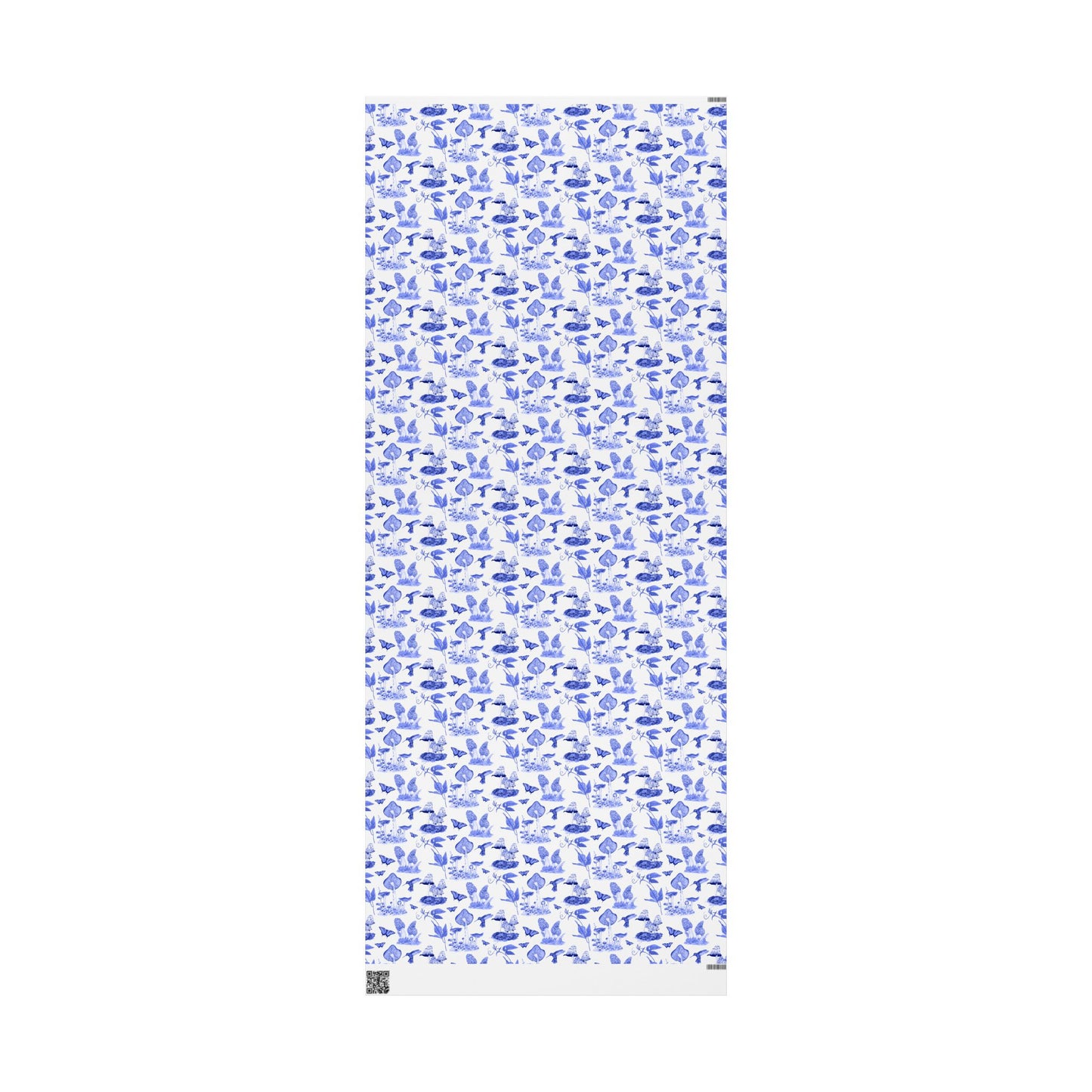 Elegant Floral Wrapping Paper, Gift Wrap for Special Occasions, Blue Botanical Design, Eco-Friendly Gift Wrap, Wrapping Paper Roll