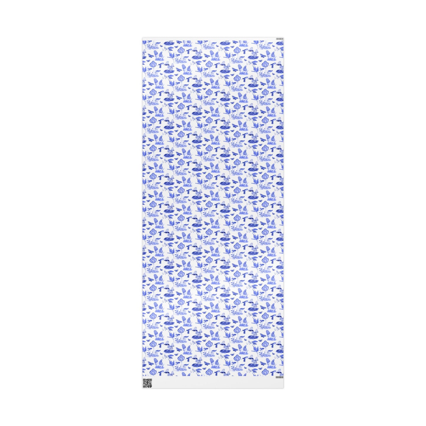 Elegant Floral Wrapping Paper, Gift Wrap for Special Occasions, Blue Botanical Design, Eco-Friendly Gift Wrap, Wrapping Paper Roll