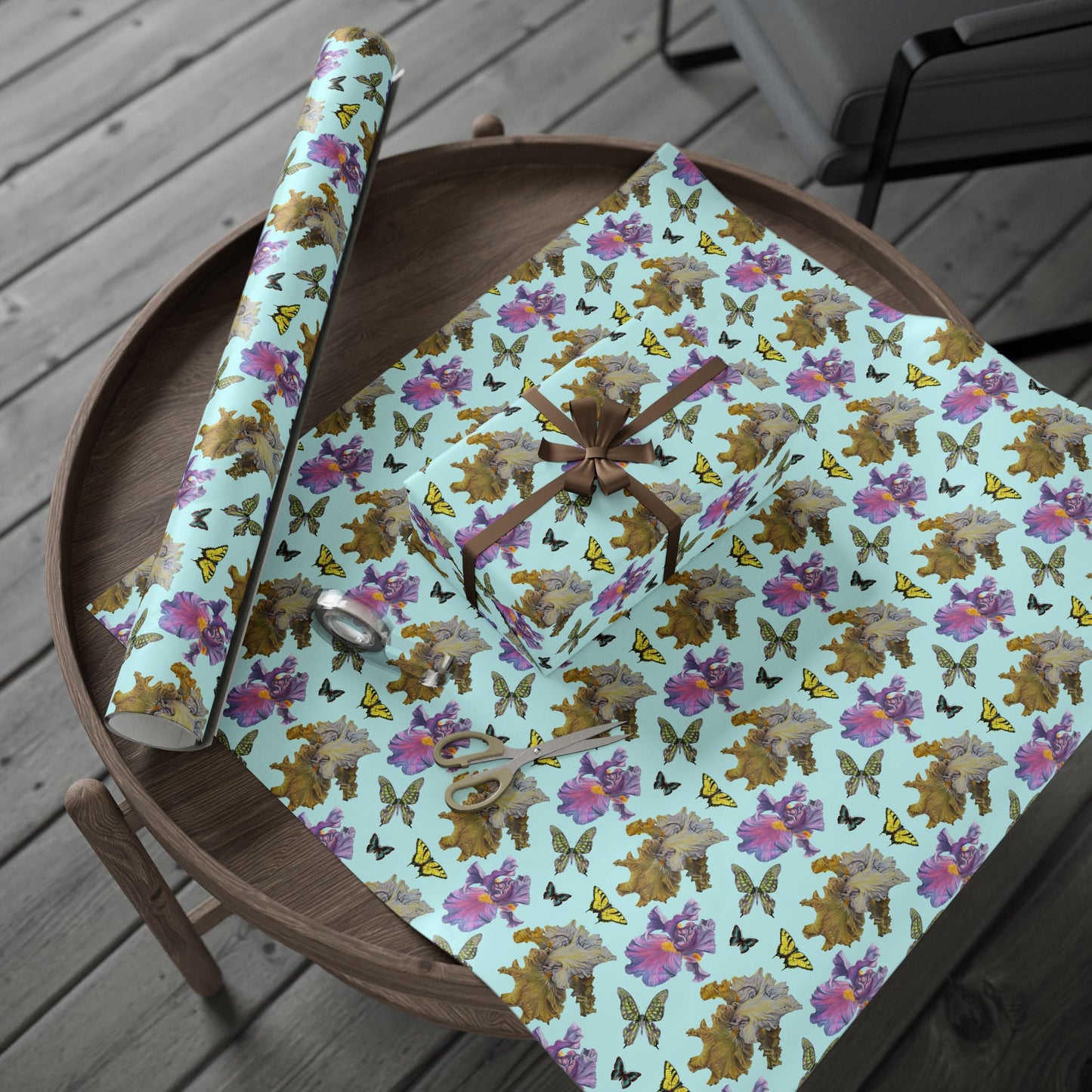 Floral Butterfly Wrapping Paper, Gift Wrap for Birthdays, Celebrations, Seasonal Events, Eco-Friendly Gift Wrap, Custom Gift Wrapping