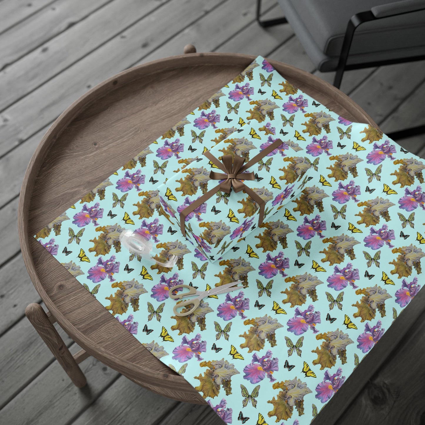 Floral Butterfly Wrapping Paper, Gift Wrap for Birthdays, Celebrations, Seasonal Events, Eco-Friendly Gift Wrap, Custom Gift Wrapping