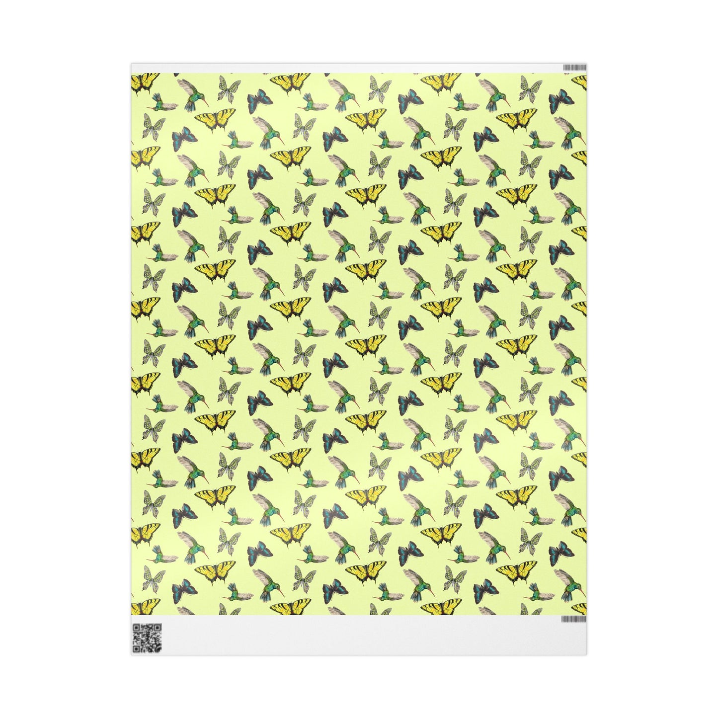 Butterfly & Bird Wrapping Paper - Eco-Friendly Gift Wrap, Floral Design for Holidays, Birthdays, Special Occasions, Artisan Decor