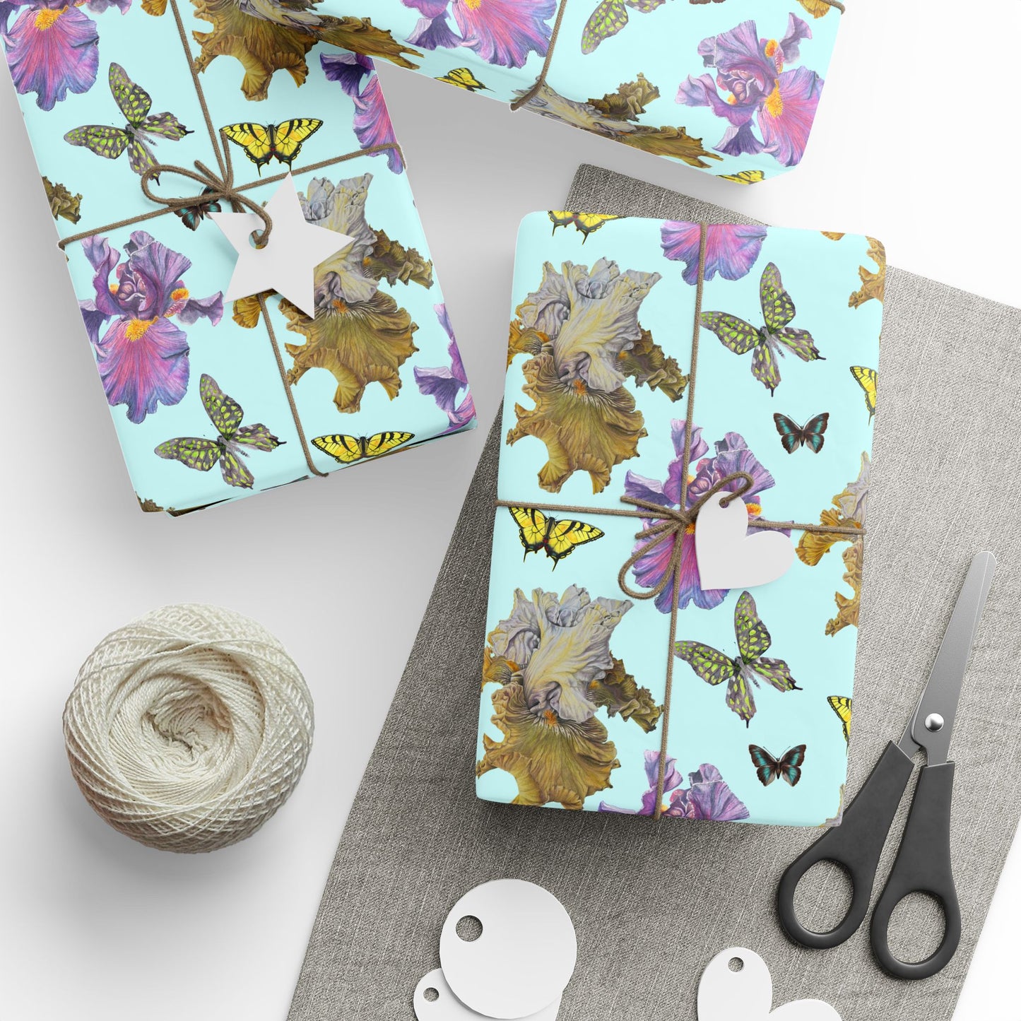 Floral Butterfly Wrapping Paper, Gift Wrap for Birthdays, Celebrations, Seasonal Events, Eco-Friendly Gift Wrap, Custom Gift Wrapping