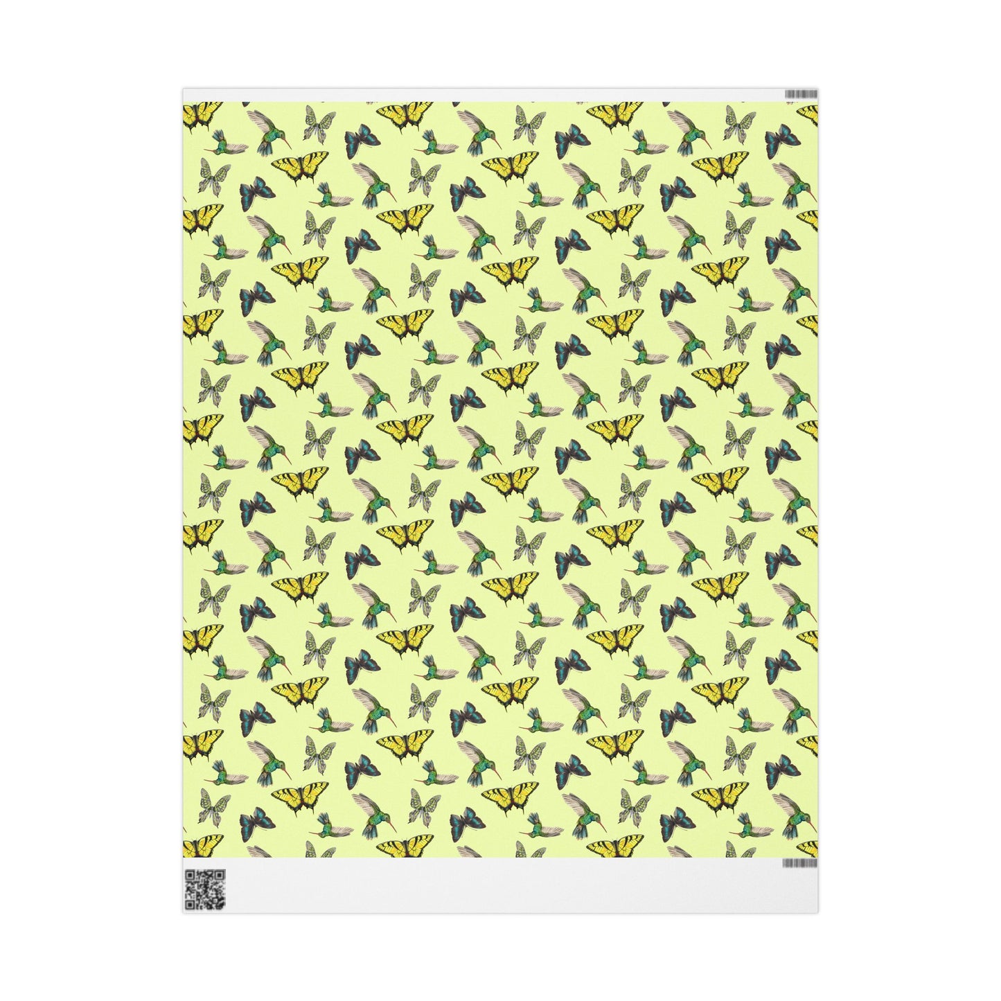 Butterfly & Bird Wrapping Paper - Eco-Friendly Gift Wrap, Floral Design for Holidays, Birthdays, Special Occasions, Artisan Decor