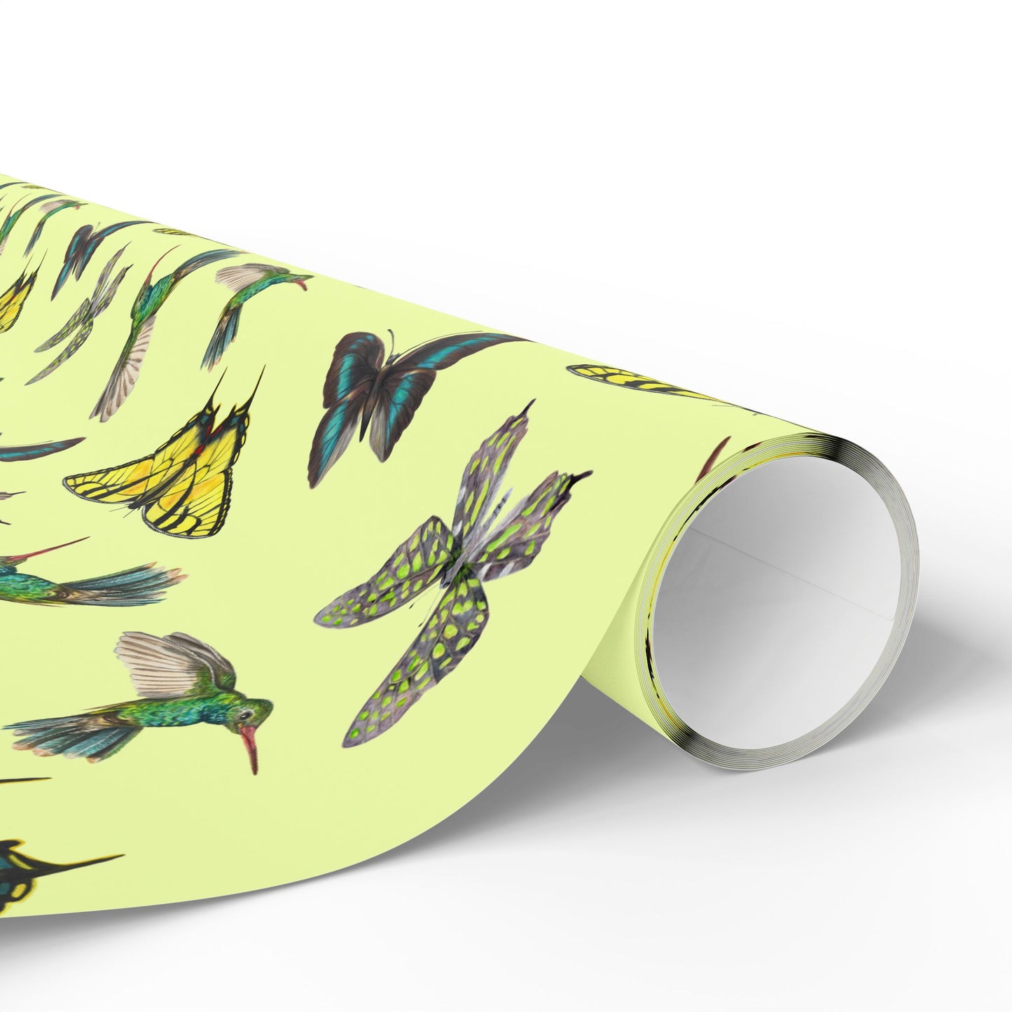 Butterfly & Bird Wrapping Paper - Eco-Friendly Gift Wrap, Floral Design for Holidays, Birthdays, Special Occasions, Artisan Decor