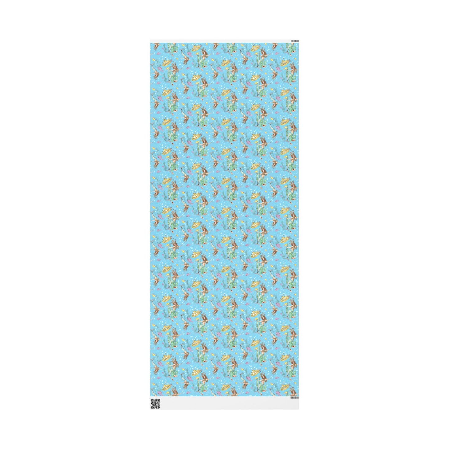 Mermaid Themed Wrapping Paper, Ocean Party Gift Wrap, Birthday & Holiday Wrap, Nautical Decor, Unique Gift Presentation