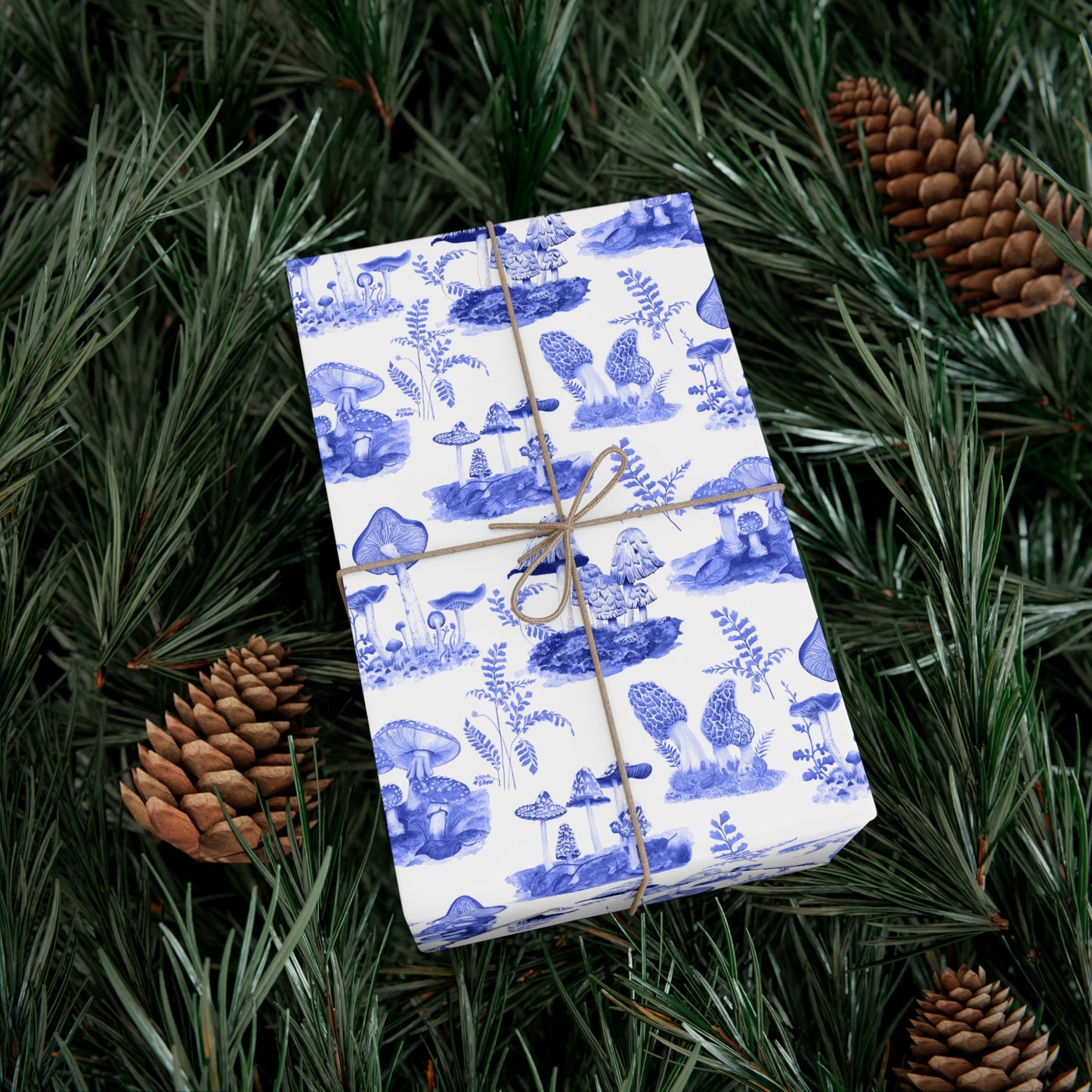 Elegant Botanical Gift Wrap Papers | Blue Toile Botanic Wrapping Paper for All Occasions, Birthday Gifts, Holiday Wrapping, Baby Showers, [...]