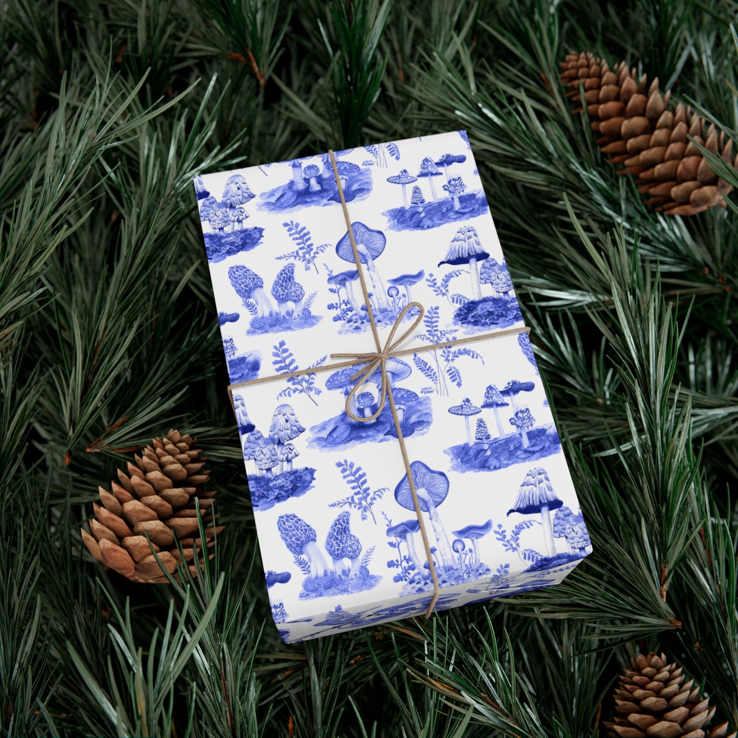 Elegant Botanical Gift Wrap Papers | Blue Toile Botanic Wrapping Paper for All Occasions, Birthday Gifts, Holiday Wrapping, Baby Showers, [...]