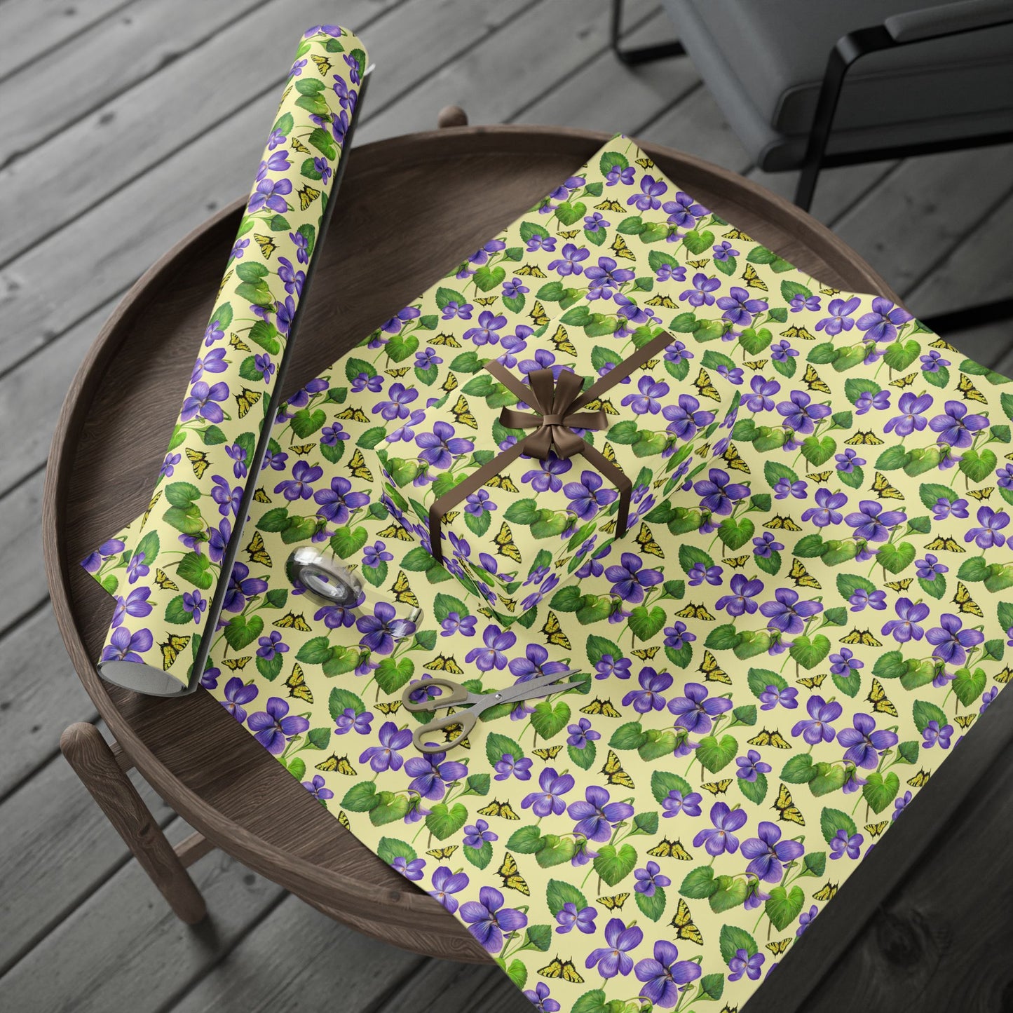 Vibrant Violets and Butterflies Gift Wrap, Gift Wrapping Paper Perfect for Birthdays, Weddings, and Special Occasions