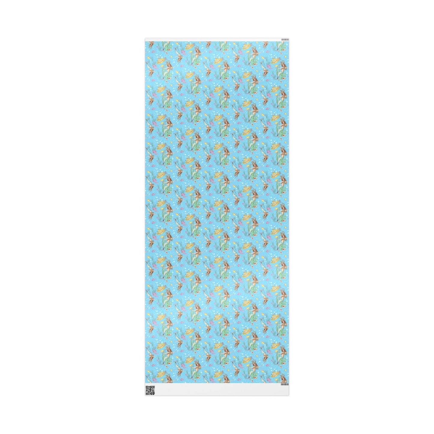 Mermaid Themed Wrapping Paper, Ocean Party Gift Wrap, Birthday & Holiday Wrap, Nautical Decor, Unique Gift Presentation