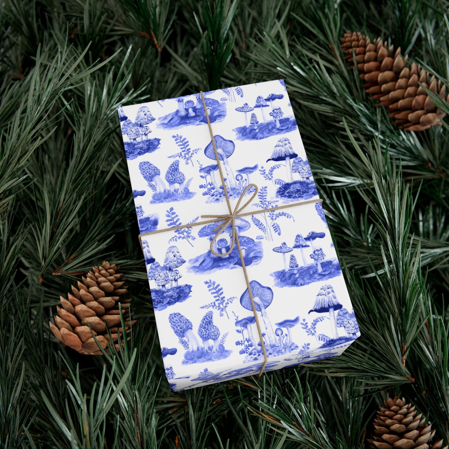 Elegant Botanical Gift Wrap Papers | Blue Toile Botanic Wrapping Paper for All Occasions, Birthday Gifts, Holiday Wrapping, Baby Showers, [...]