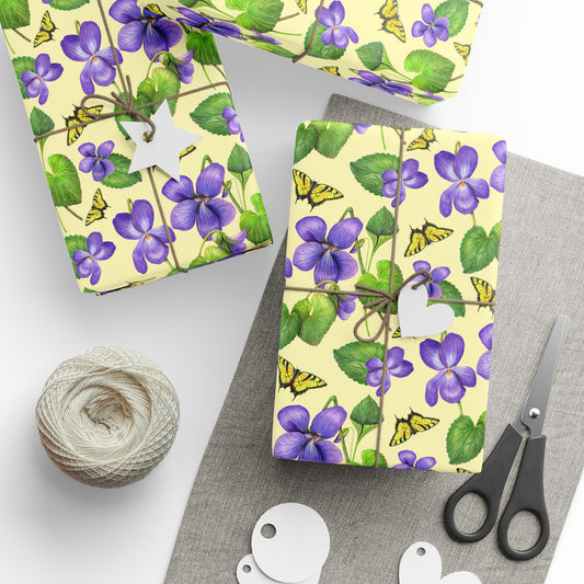 Vibrant Violets and Butterflies Gift Wrap, Gift Wrapping Paper Perfect for Birthdays, Weddings, and Special Occasions