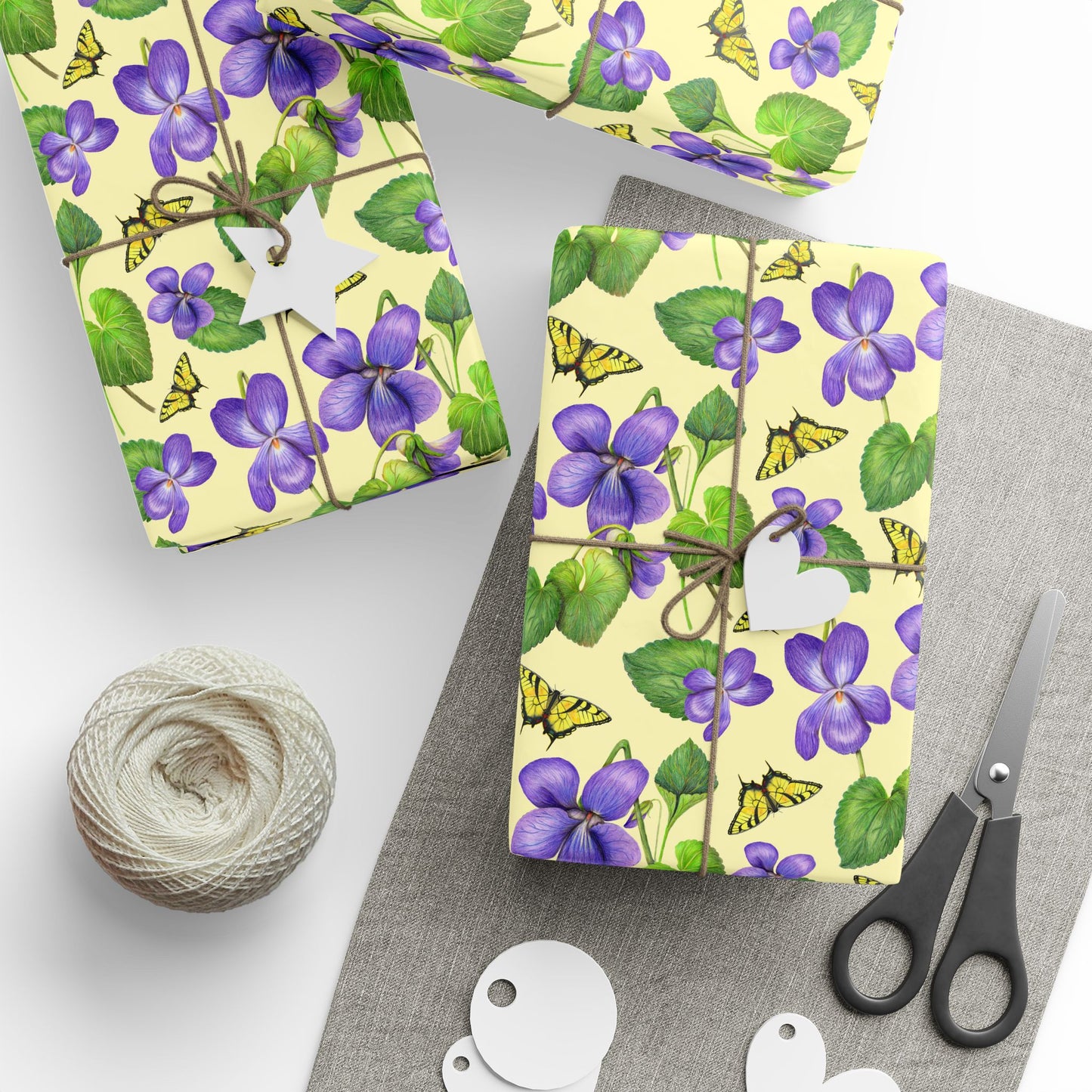 Vibrant Violets and Butterflies Gift Wrap, Gift Wrapping Paper Perfect for Birthdays, Weddings, and Special Occasions