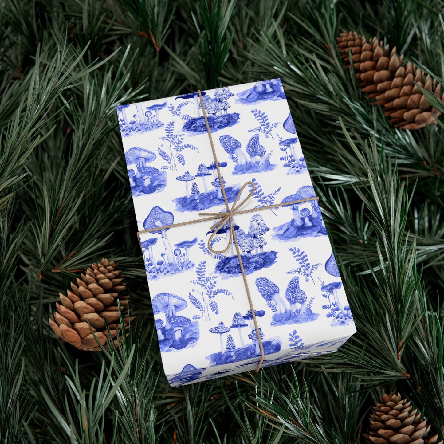 Elegant Botanical Gift Wrap Papers | Blue Toile Botanic Wrapping Paper for All Occasions, Birthday Gifts, Holiday Wrapping, Baby Showers, [...]