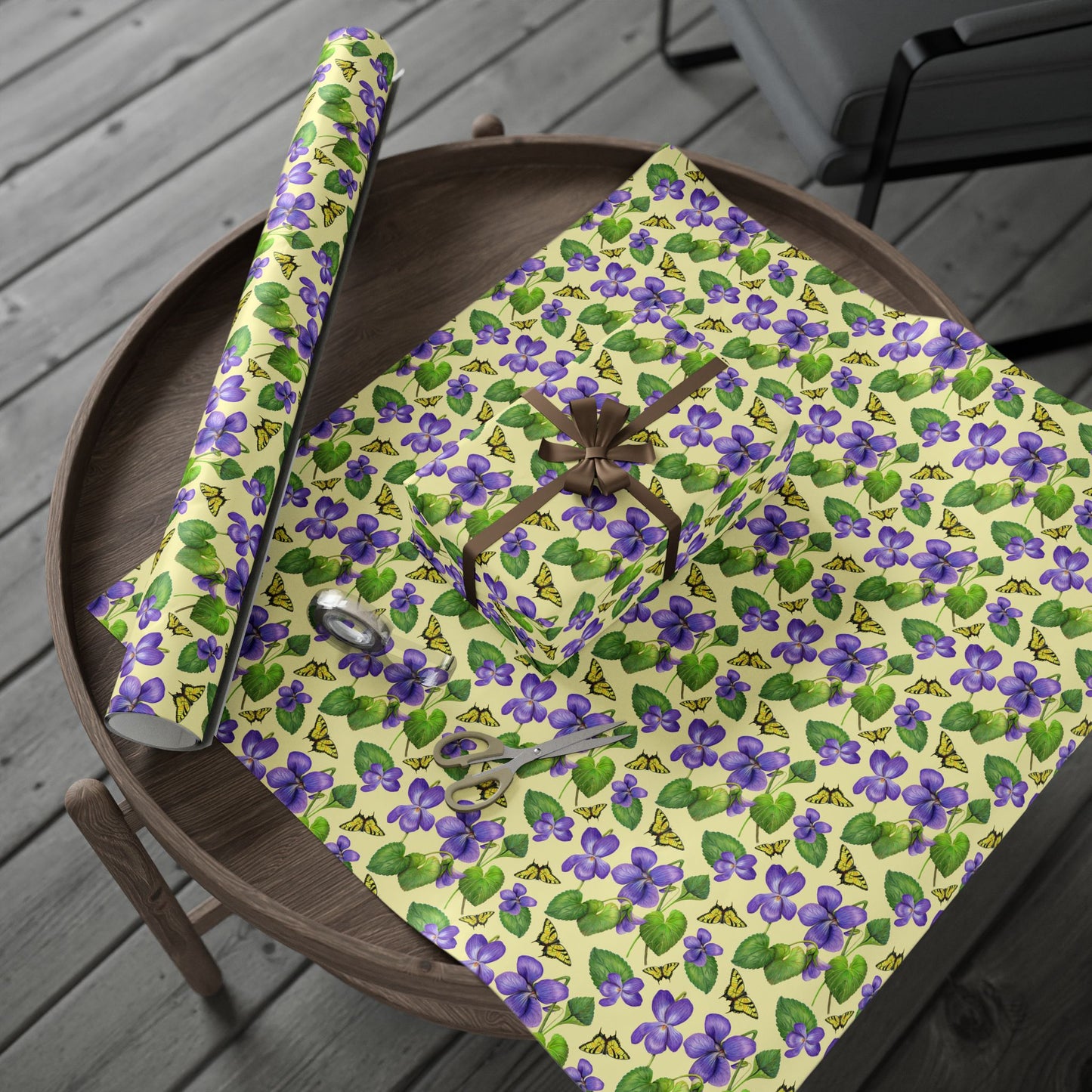 Vibrant Violets and Butterflies Gift Wrap, Gift Wrapping Paper Perfect for Birthdays, Weddings, and Special Occasions
