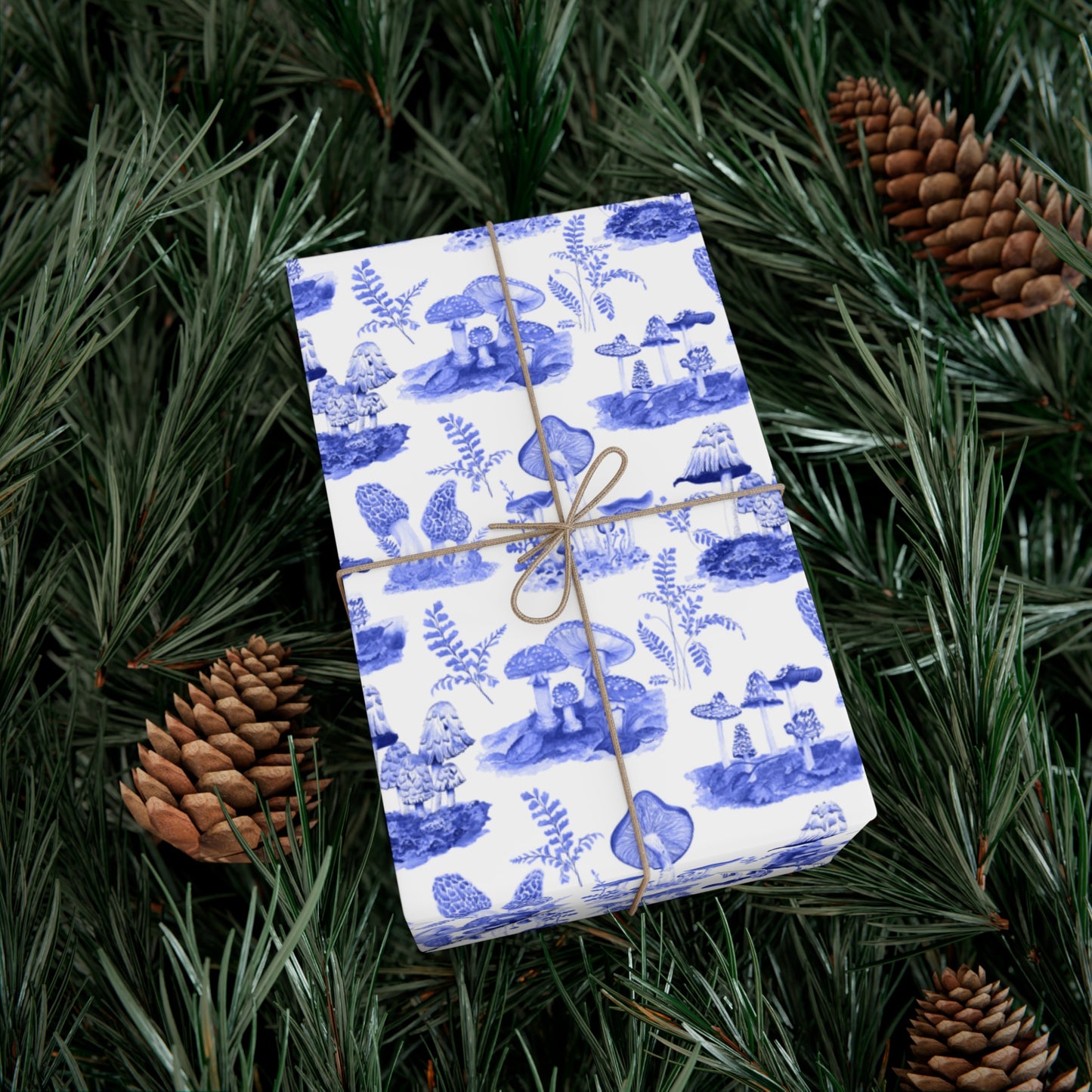 Elegant Botanical Gift Wrap Papers | Blue Toile Botanic Wrapping Paper for All Occasions, Birthday Gifts, Holiday Wrapping, Baby Showers, [...]