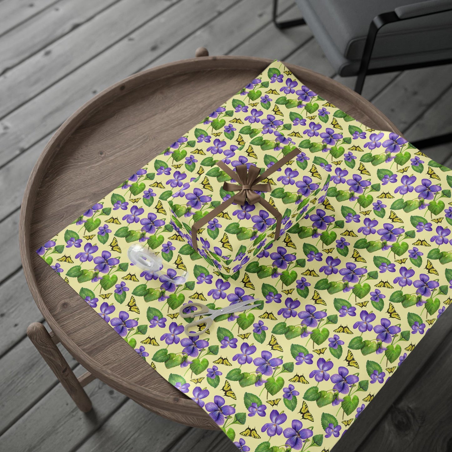 Vibrant Violets and Butterflies Gift Wrap, Gift Wrapping Paper Perfect for Birthdays, Weddings, and Special Occasions