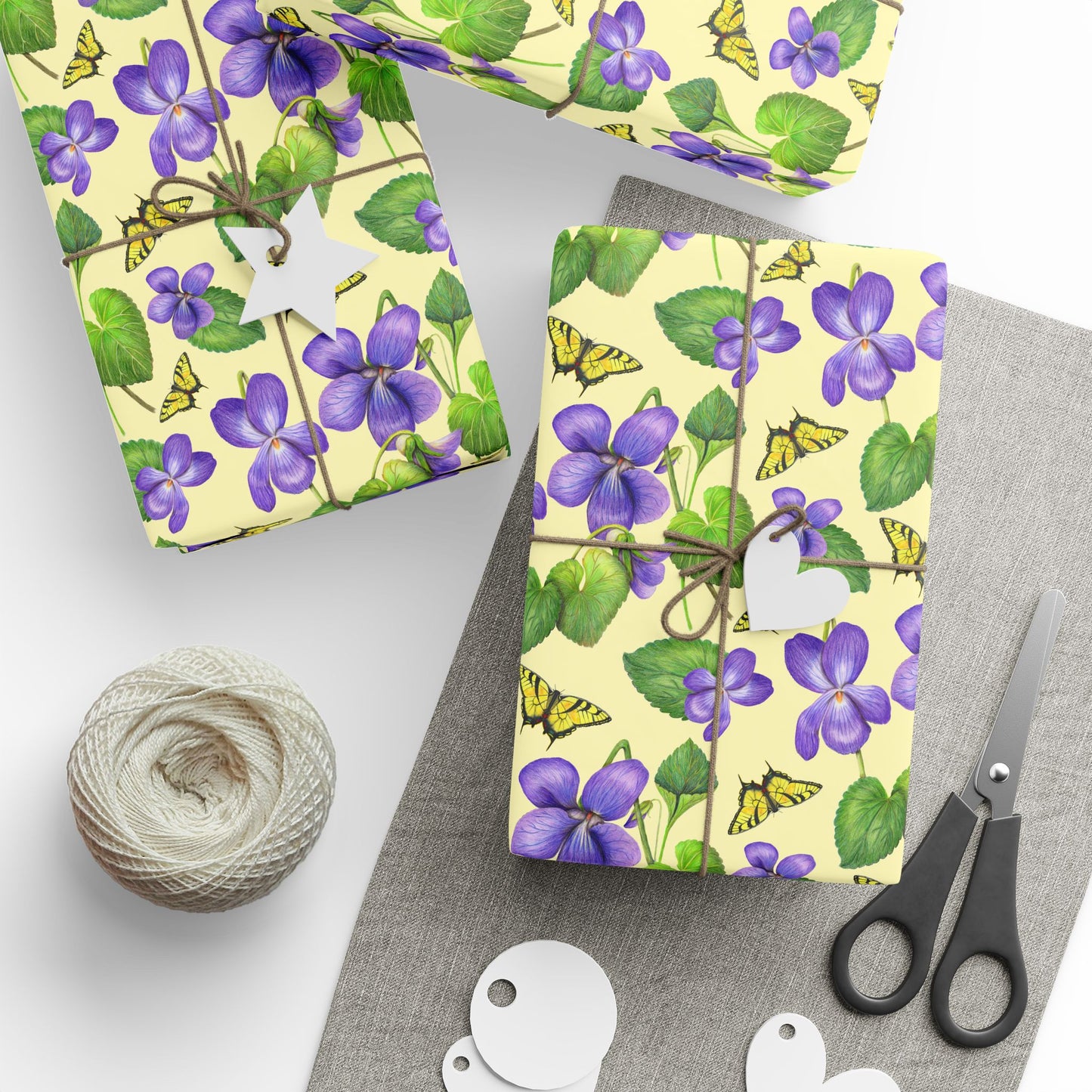 Vibrant Violets and Butterflies Gift Wrap, Gift Wrapping Paper Perfect for Birthdays, Weddings, and Special Occasions