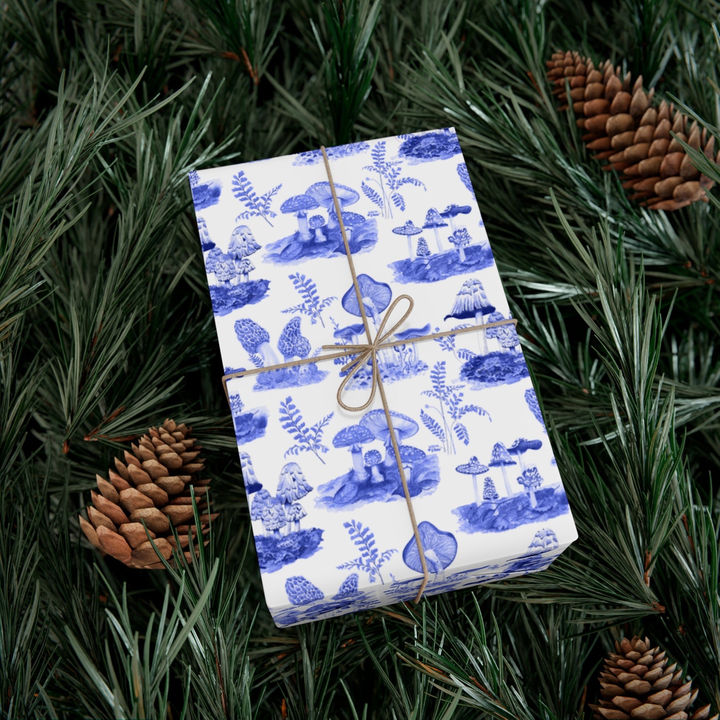 Elegant Botanical Gift Wrap Papers | Blue Toile Botanic Wrapping Paper for All Occasions, Birthday Gifts, Holiday Wrapping, Baby Showers, [...]