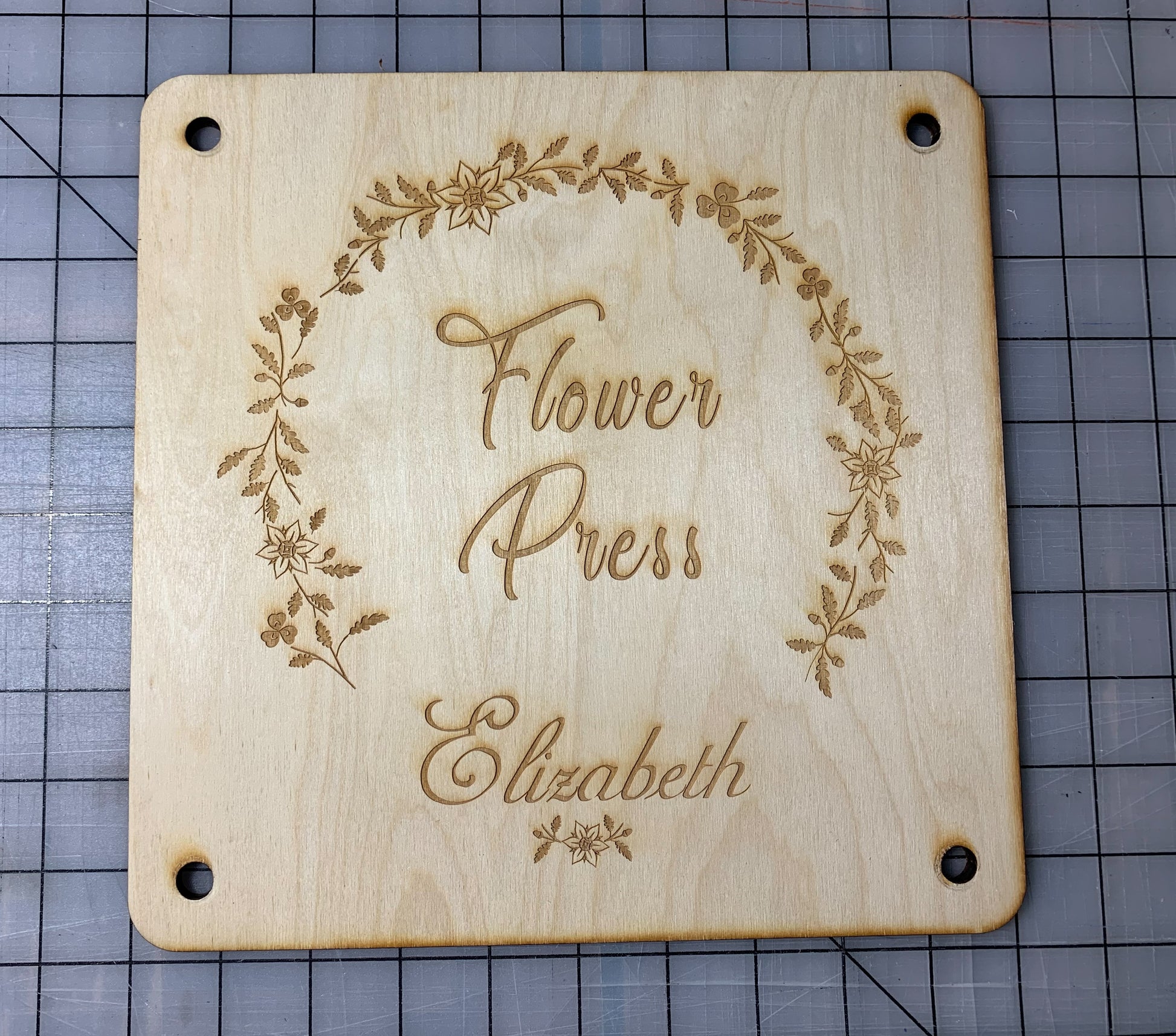 Personalized Large Flower Press