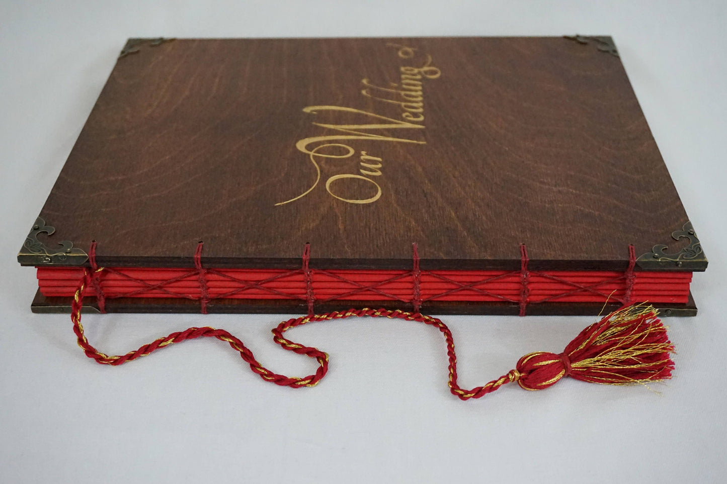 Custom  Wedding Guest Book - Hand Bound