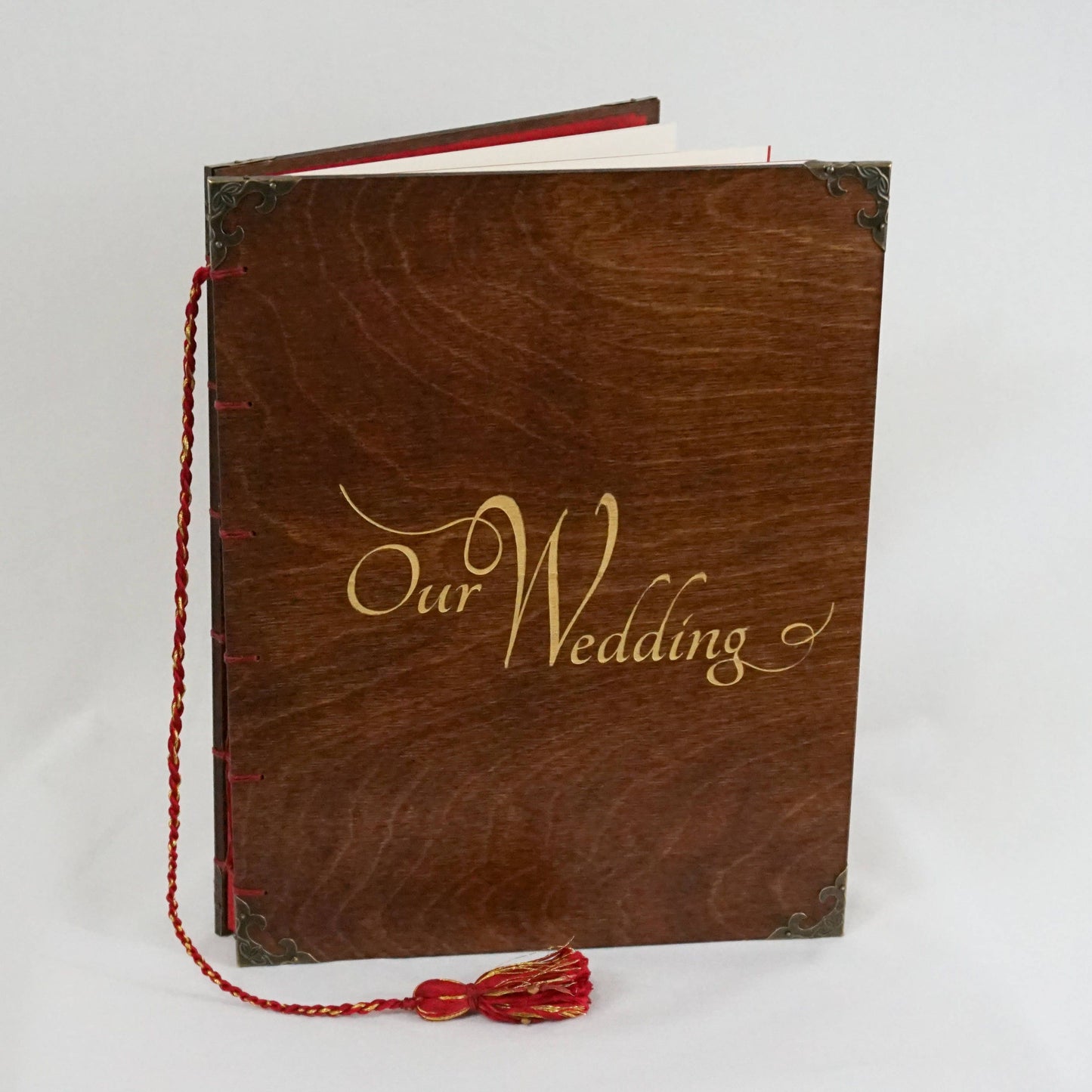 Custom  Wedding Guest Book - Hand Bound