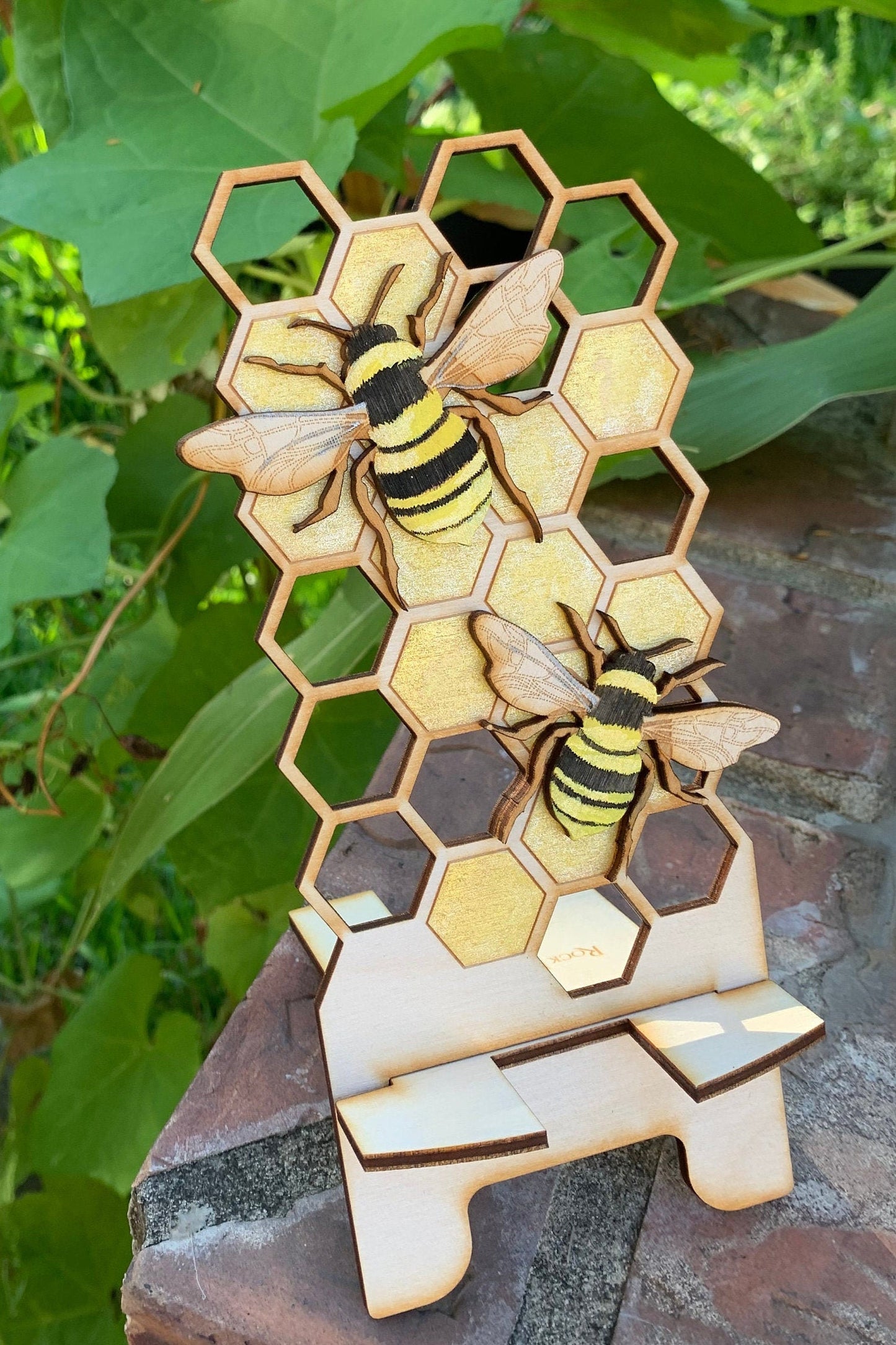 Customizable Honey Bee Cell Phone Stand