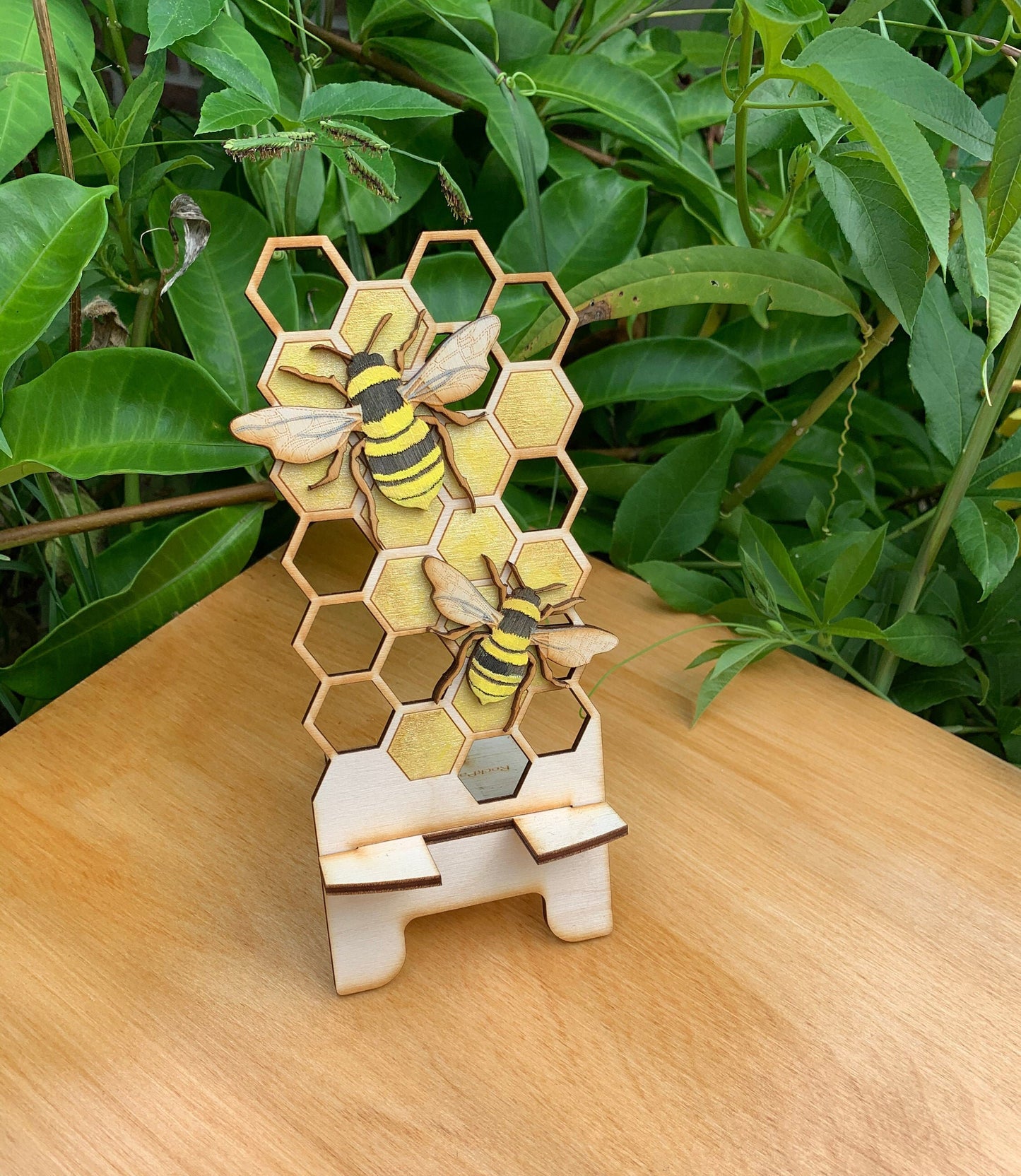 Customizable Honey Bee Cell Phone Stand