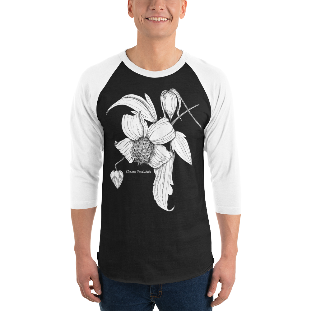 Clematis in Bloom - Botanical Print T-Shirt